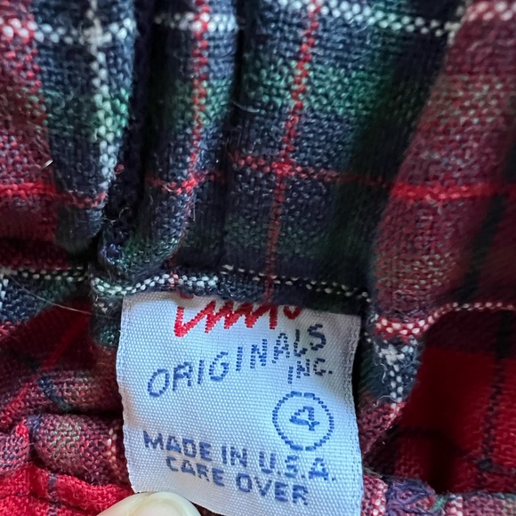 Vintage Baby Christmas Plaid Pants Made in USA - Picture 3 of 3